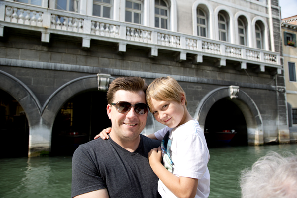 David and our oldest on the water taxi.