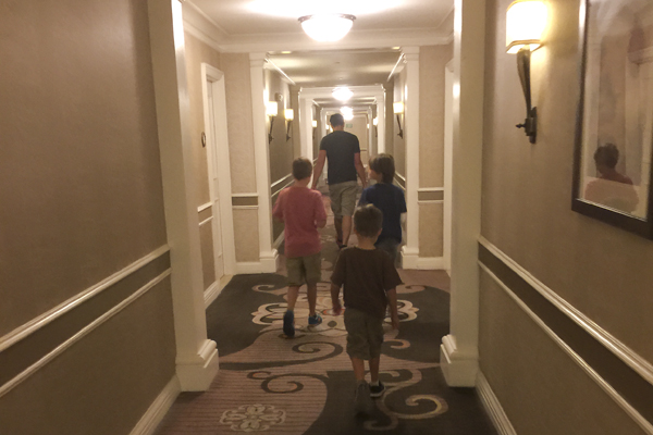The Wolf Pack returning to the Hotel for the night