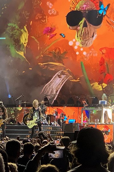 Slash and Duff McKagan at the Guns N' Roses Concert Los Angeles 2021 Banc of California Stadium