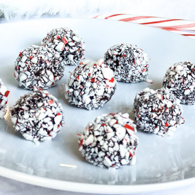 My Guilt-Free Candy Cane Truffles